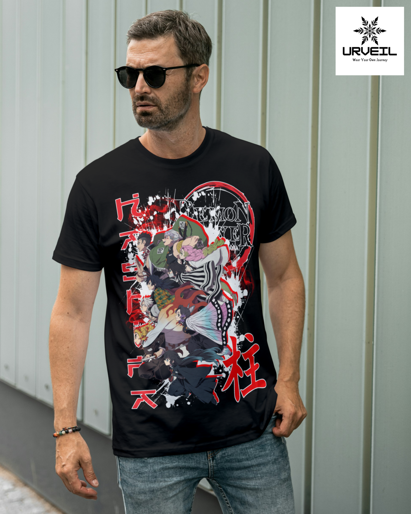 Group Demon Slayer Graphic Printed Regular Fit T-Shirt
