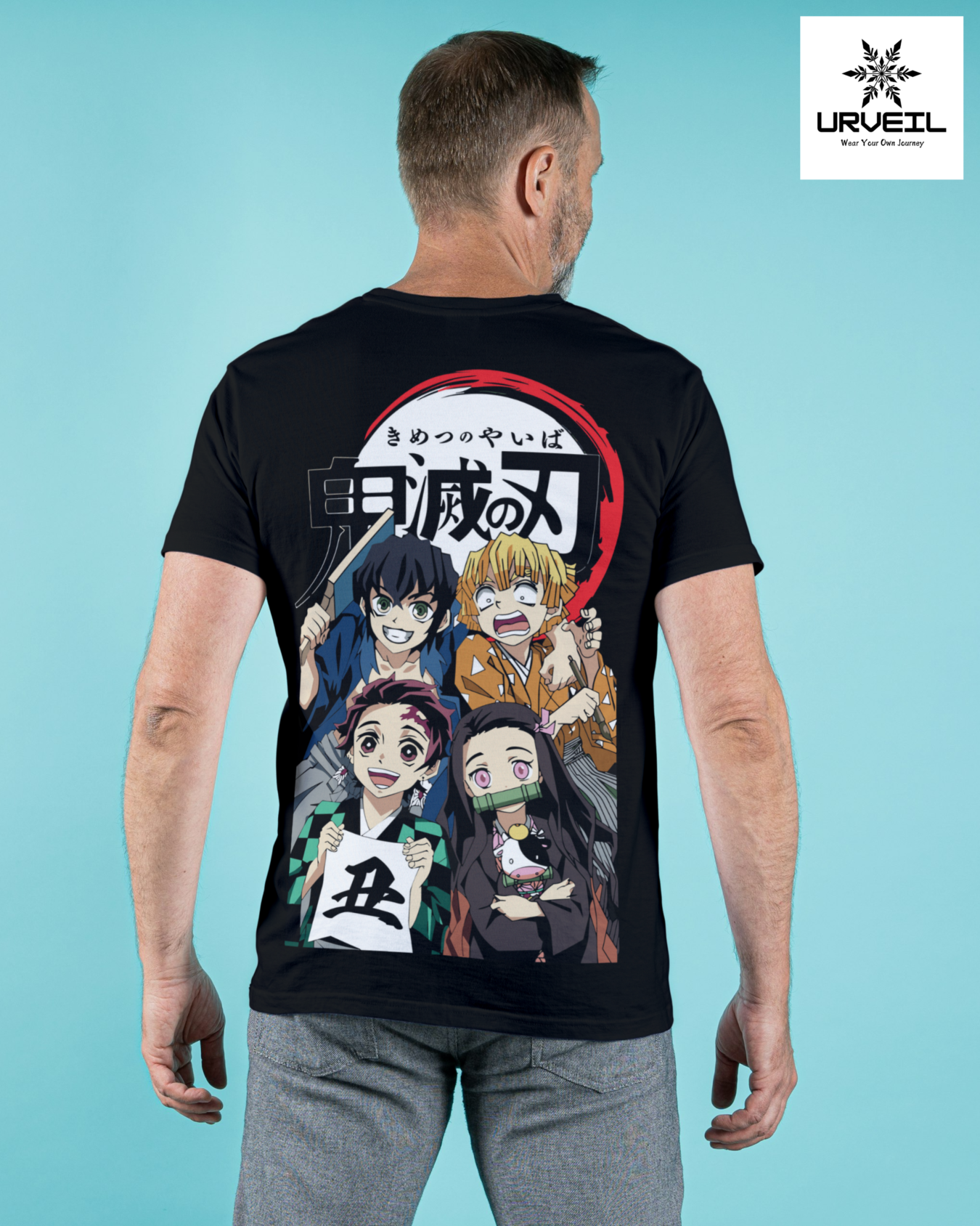 Group Of 4 Demon Slayer Graphic Printed Regular Fit T-Shirt