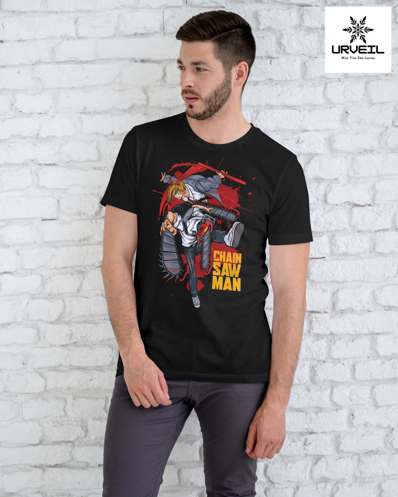 ChainsawMan Graphic Printed Regular Fit T-Shirt