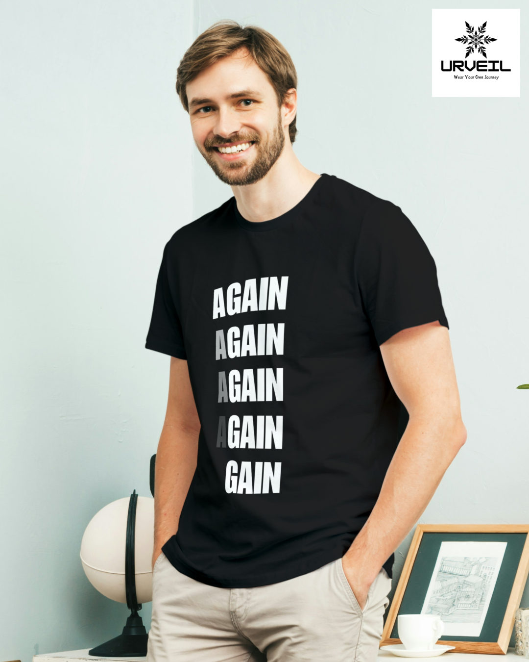 Again Graphic Printed Regular Fit T-Shirt