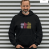 Men Vibe with Music Graphic Printed Hoodie Black