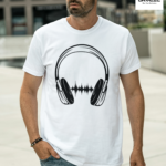 Headphone Graphic Printed Regular Fit T-Shirt