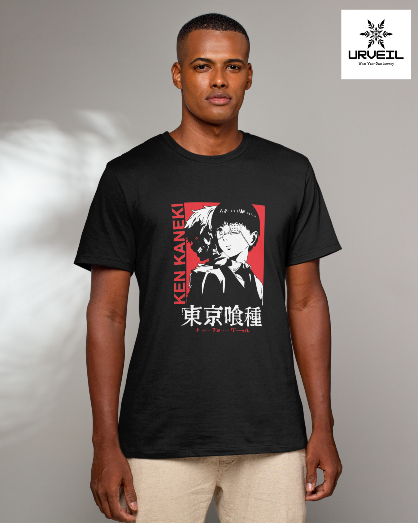 Ken Kaneki Tokyo Graphic Printed Regular Fit T-Shirt