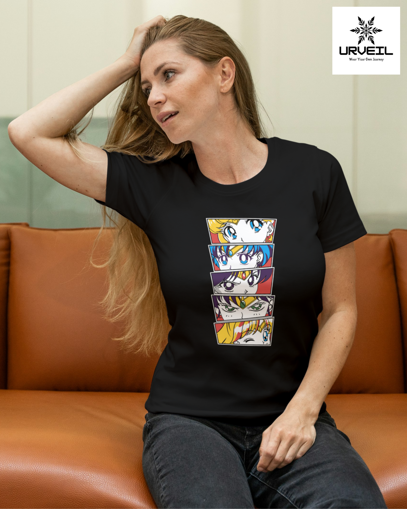 Eyes Sailor Moon Graphic Printed Regular Fit T-Shirt