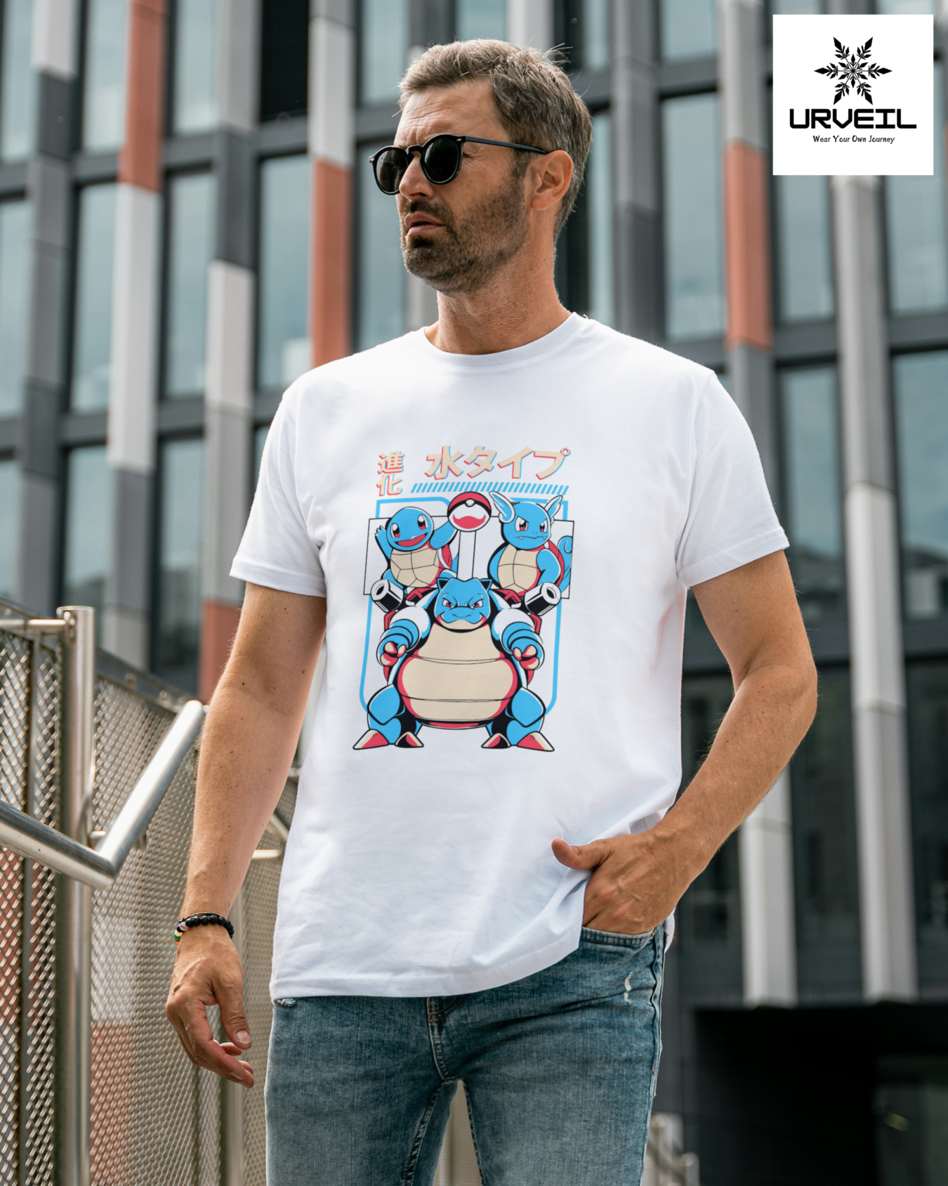 Squirtle Torrential Pokémon Graphic Printed Regular Fit T-Shirt