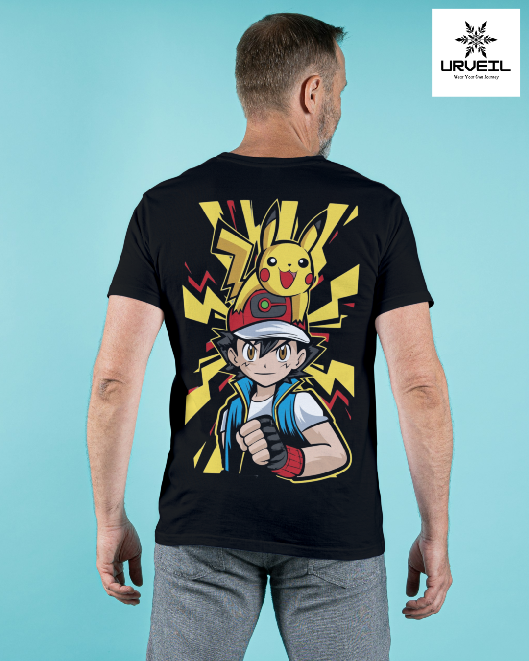 Pokémon Ash Graphic Printed Regular Fit T-Shirt