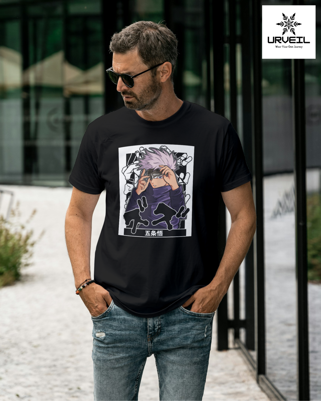 Satoru Gojo Jujutsu Kaisen Graphic Printed Regular Fit T-Shirt