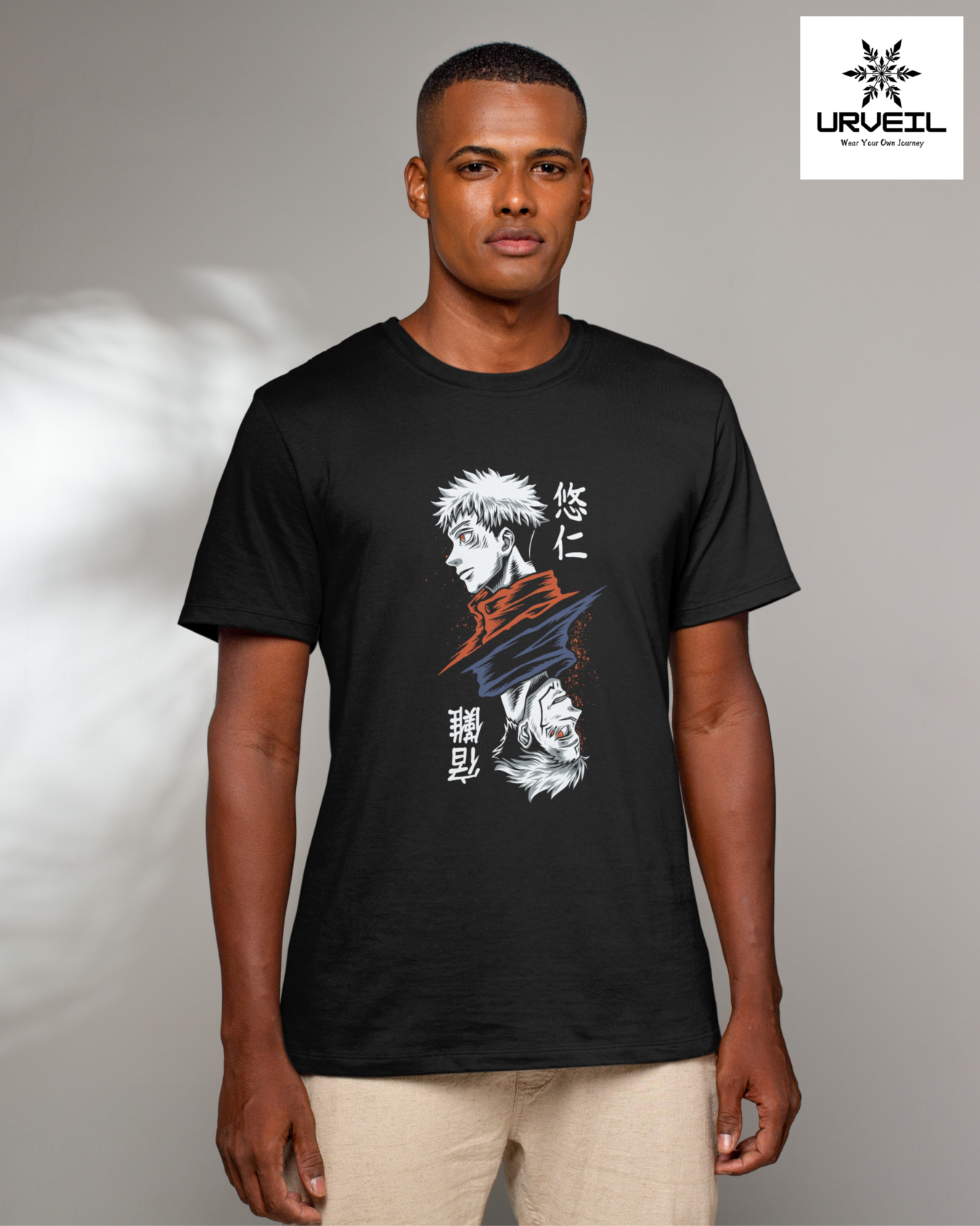 Ryomen Sukuna & Gojo Satoru Jujutsu Kaisen Graphic Printed Regular Fit T-shirt