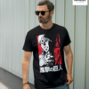 White Red Eren Yeager Attack on Titan Geometry Graphic Regular Fit T-Shirt