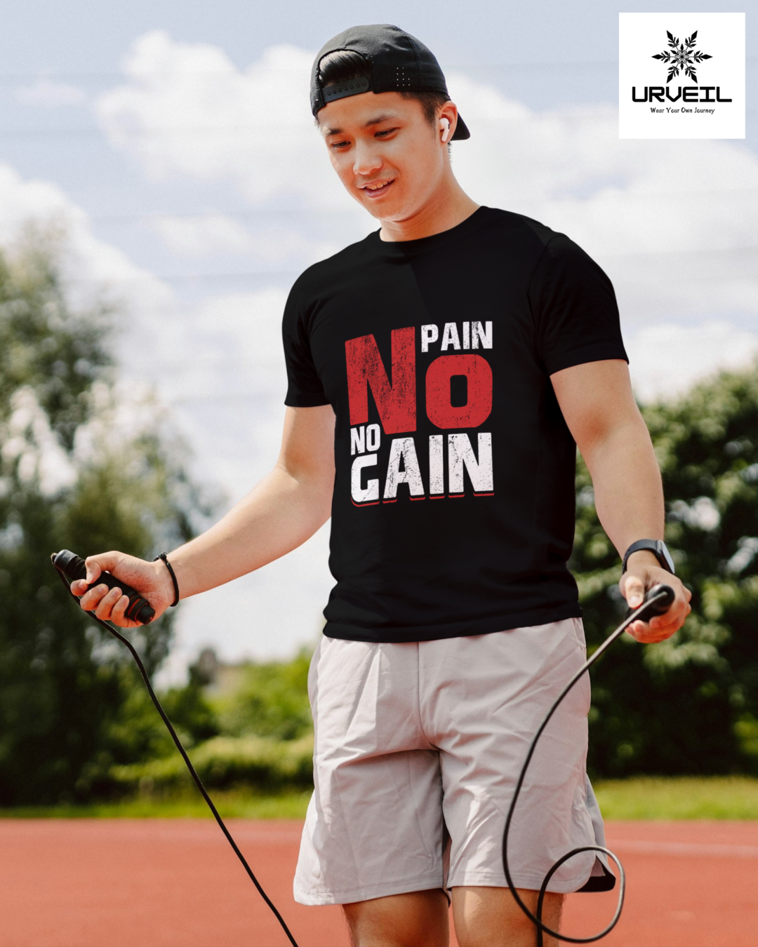 No Pain No Gain Graphic Printed Regular Fit T-shirt