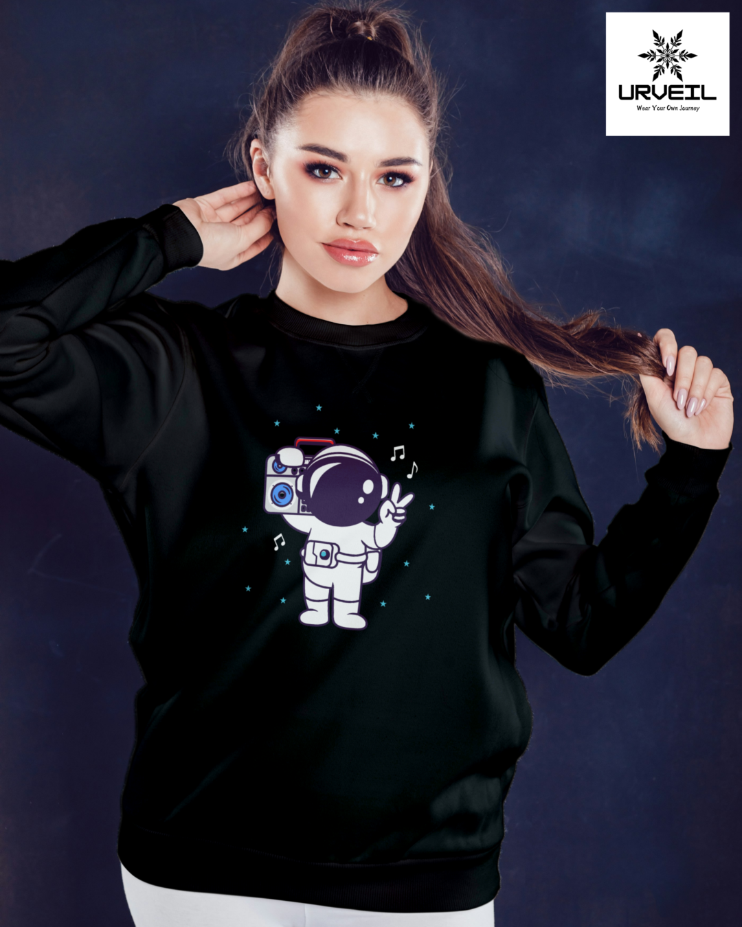 Astronaut Graphic Printed Sweatshirt