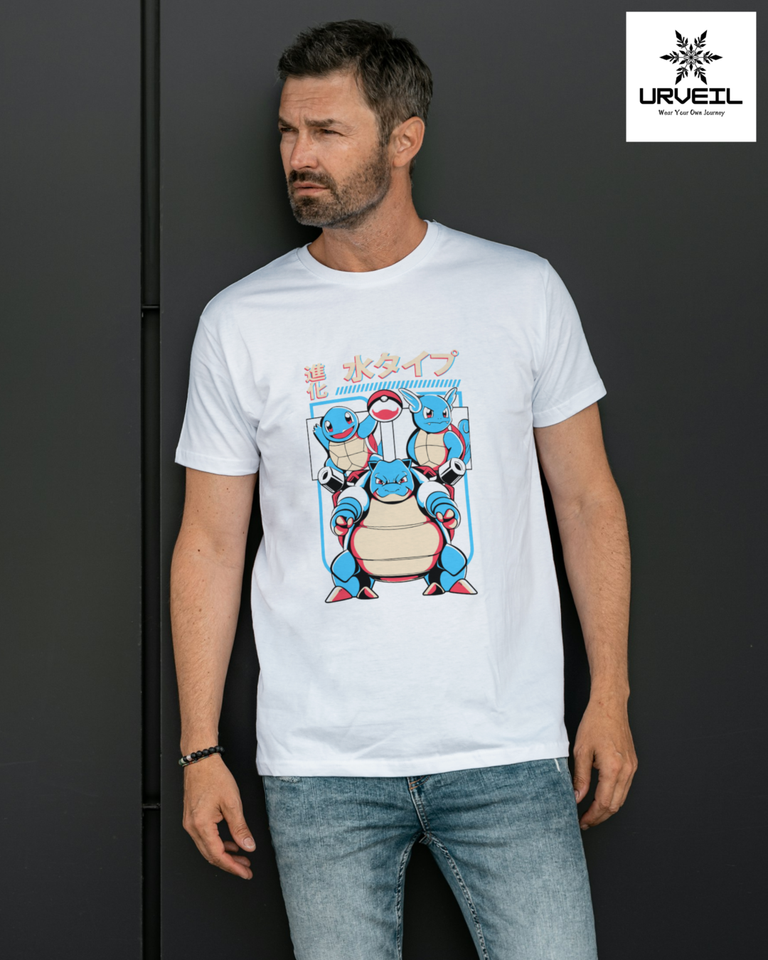 Squirtle Torrential Pokémon Graphic Printed Regular Fit T-Shirt