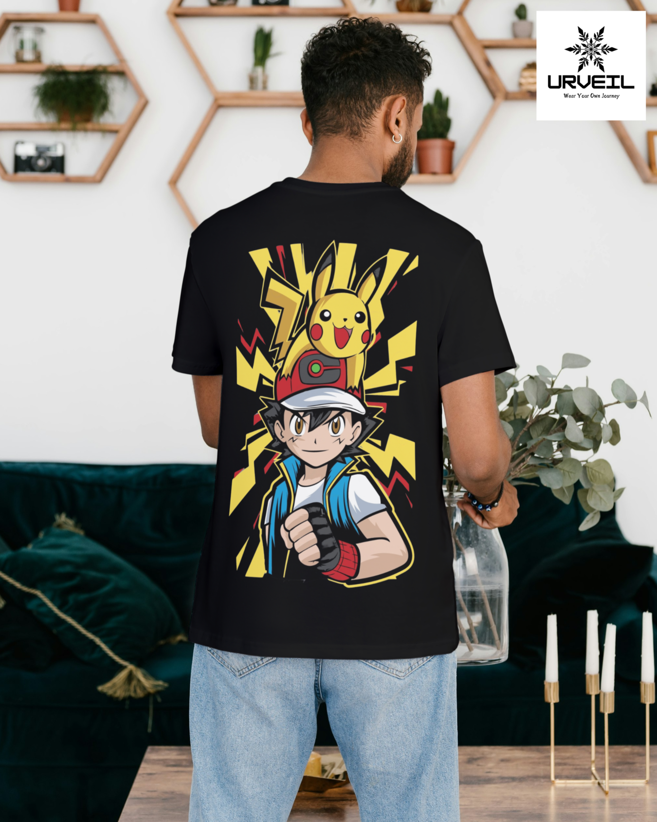 Pokémon Ash Graphic Printed Regular Fit T-Shirt