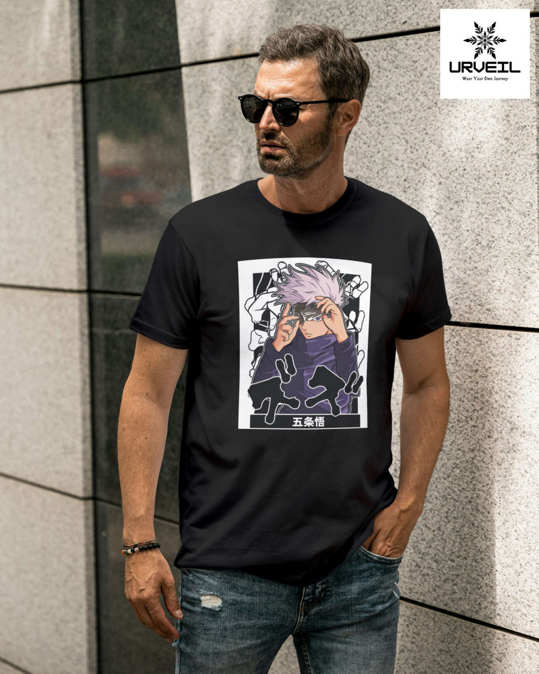 Satoru Gojo Jujutsu Kaisen Graphic Printed Regular Fit T-Shirt
