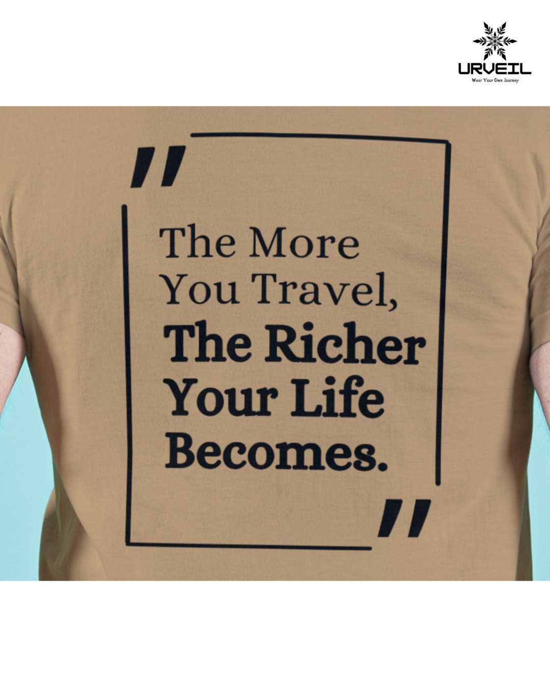 The More You Travel Graphic Printed Regular Fit T-Shirt