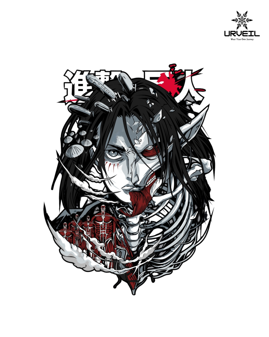Eren Yeager Geometry Graphic Regular Fit T-shirt