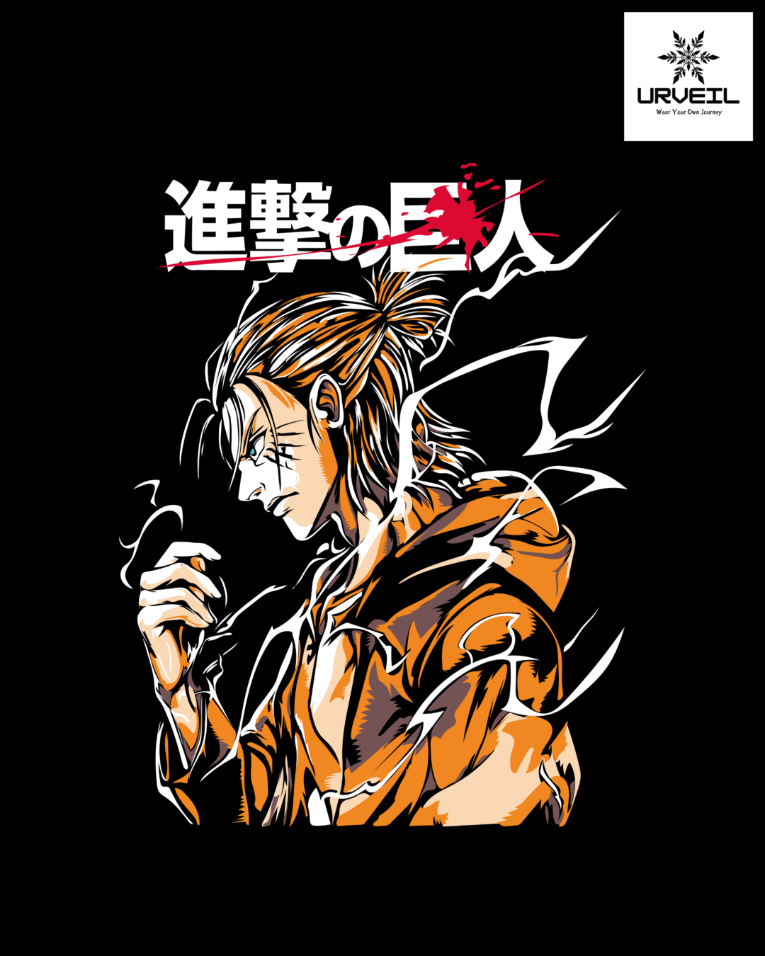 Eren Yeager Attack on Titan Geometry Graphic Regular Fit T-Shirt