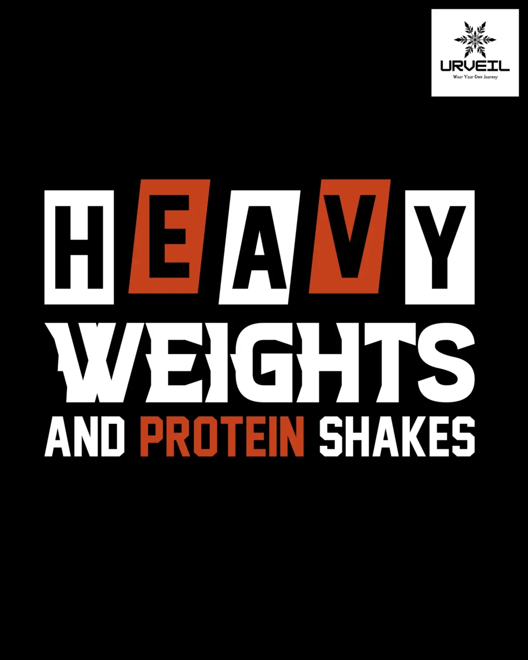 Heavy Weights And Protein Shakes Graphic Printed Regular Fit T-shirt