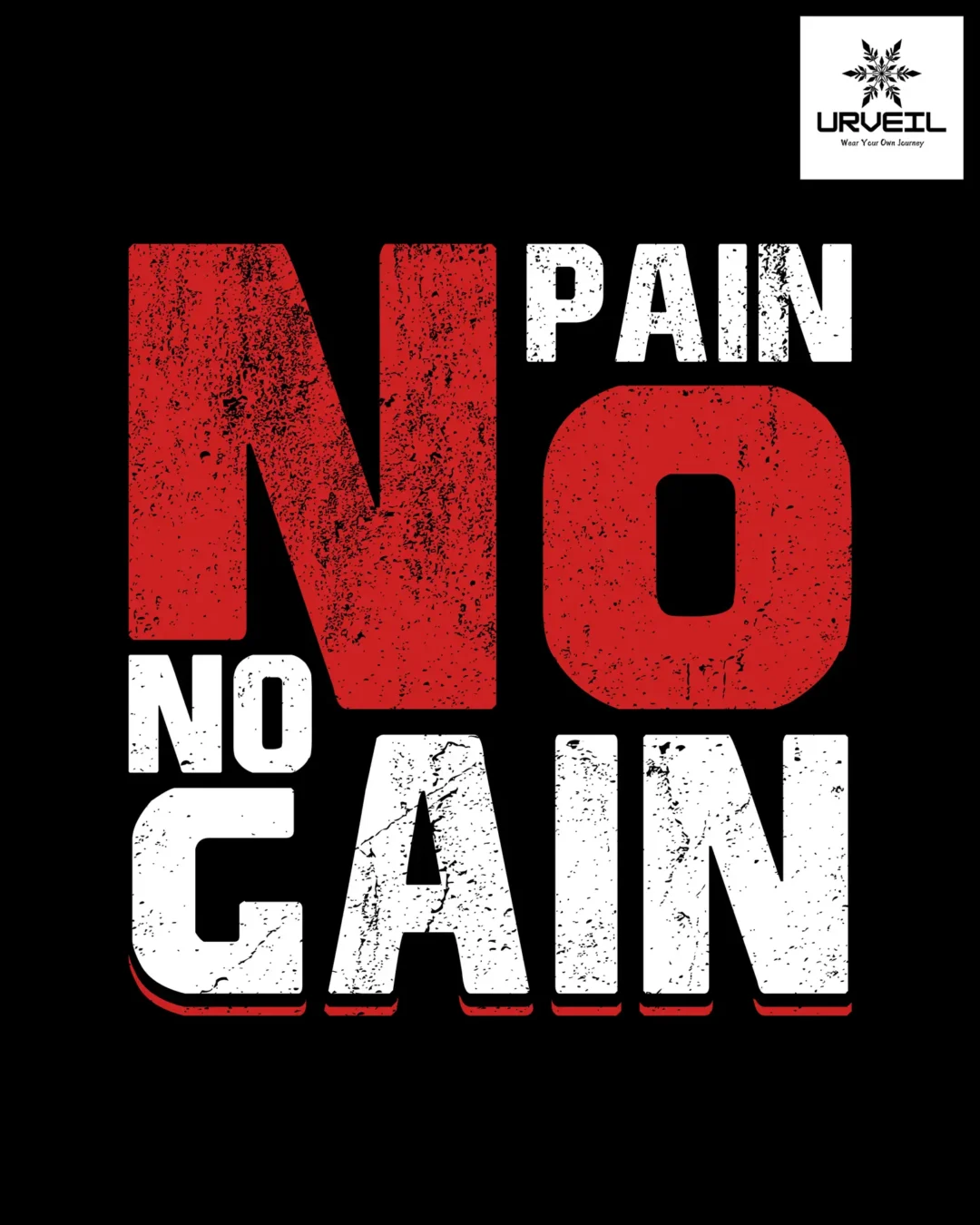 No Pain No Gain Graphic Printed Regular Fit T-shirt