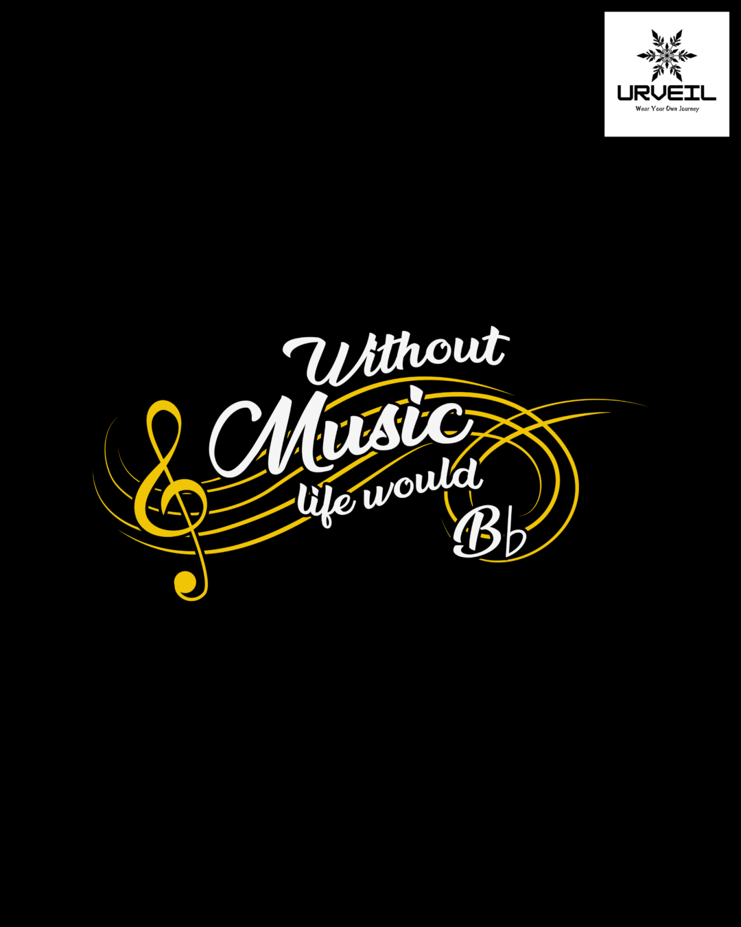 Without Music life would Bb Graphic Printed Sweatshirt