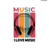 Women I Love Music Graphic Printed Regular Fit T-Shirt
