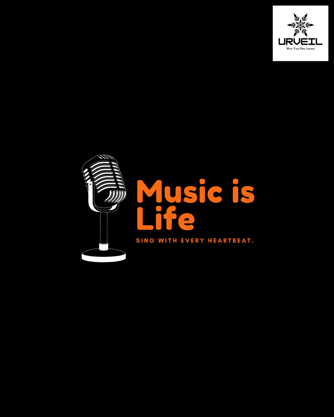 Music Is Life Graphic Printed Hoodie