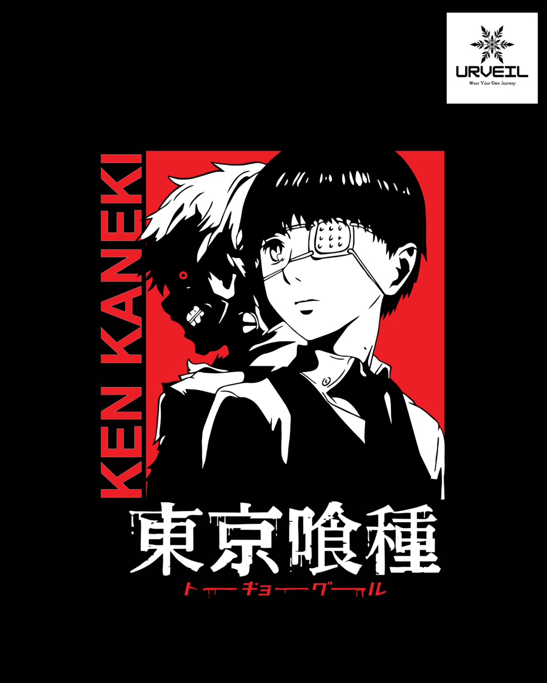 Ken Kaneki Tokyo Graphic Printed Regular Fit T-Shirt