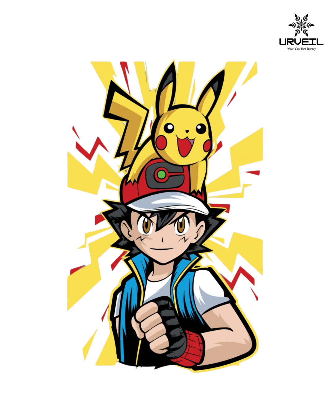 Pokémon Ash Graphic Printed Regular Fit T-Shirt