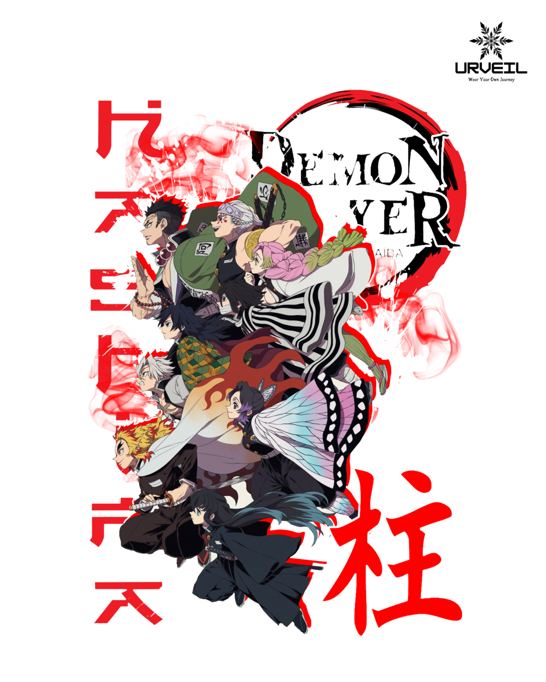 Group Demon Slayer Graphic Printed Regular Fit T-Shirt