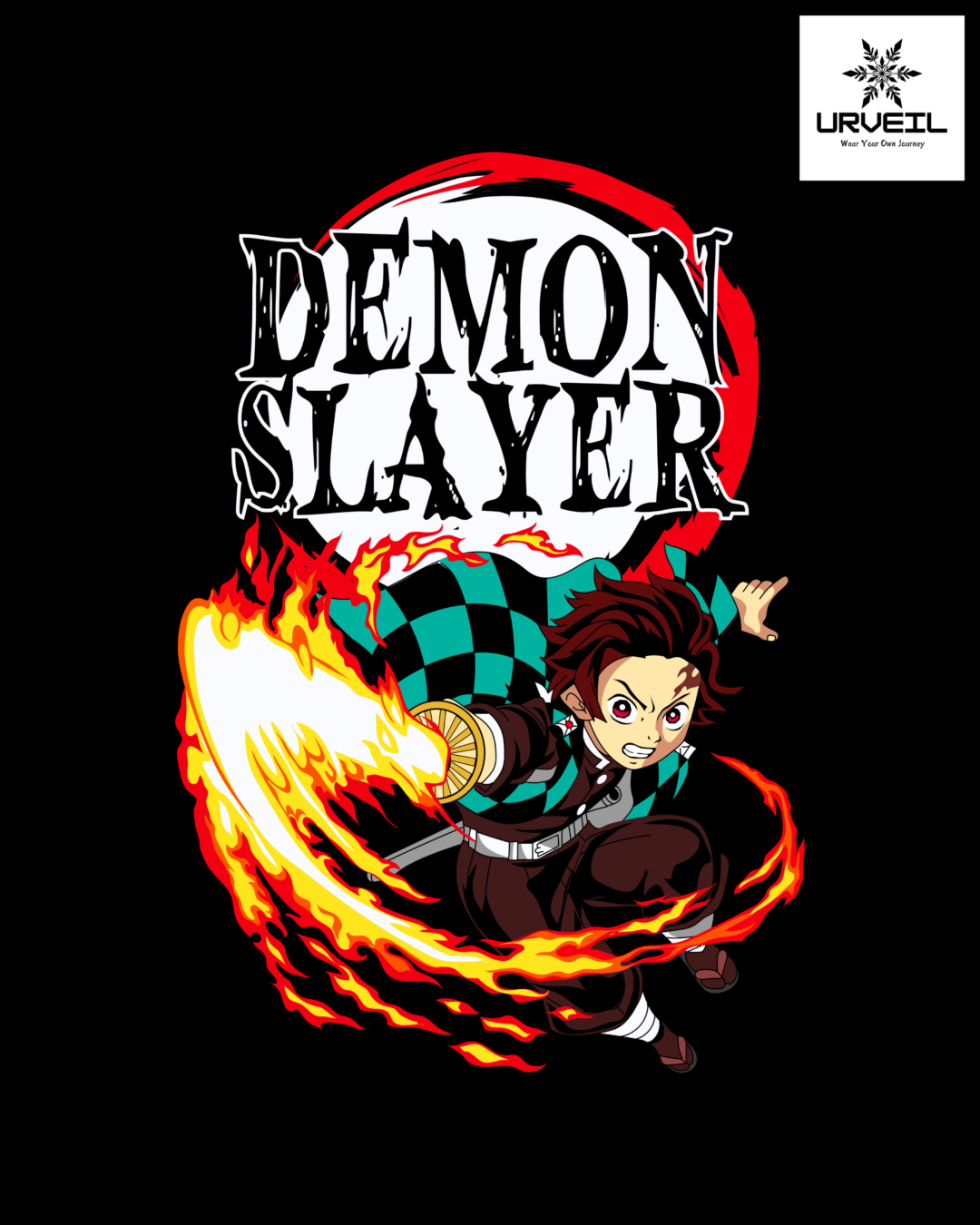 Women Tanjiro Kamado Demon Slayer Graphic Printed Regular Fit T-Shirt