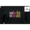 Men Vibe with Music Graphic Printed Hoodie Black