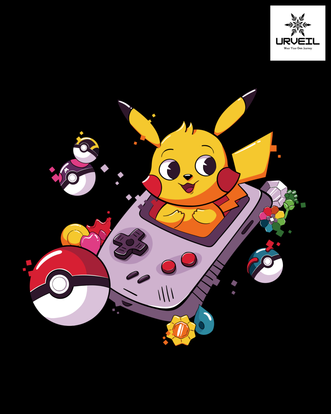 Mini Pikachu Pokémon Graphic Printed Sweatshirt